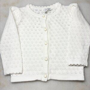 Janie and Jack Cream 100% Cotton Sweater Toddler Size 12-18 M
